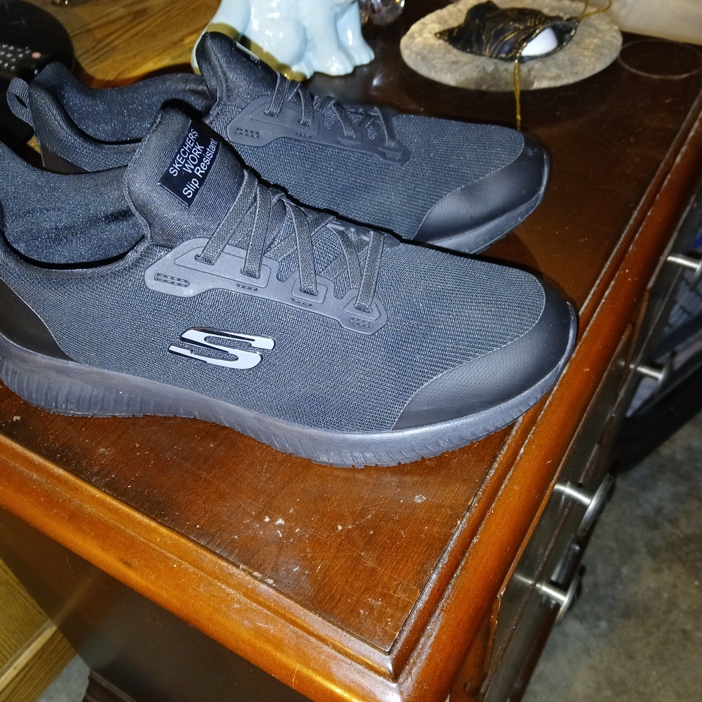 Skechers Men's Slip-Resist Black Athletic Sneakers